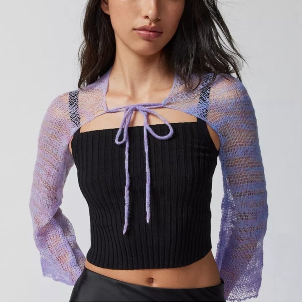 Urban Outfitters Purple Knit Shrug